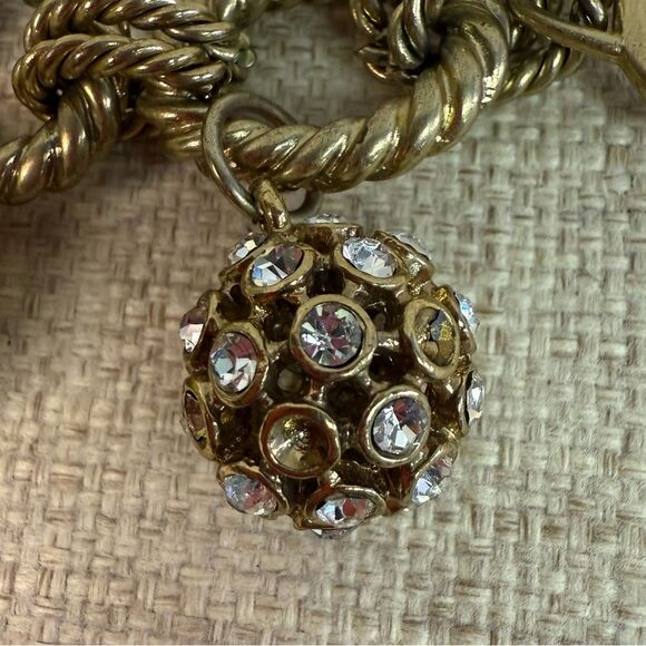 RARE J Crew Nautical Gold Enamel Large Chunky Charm Bracelet - Picture 5 of 7